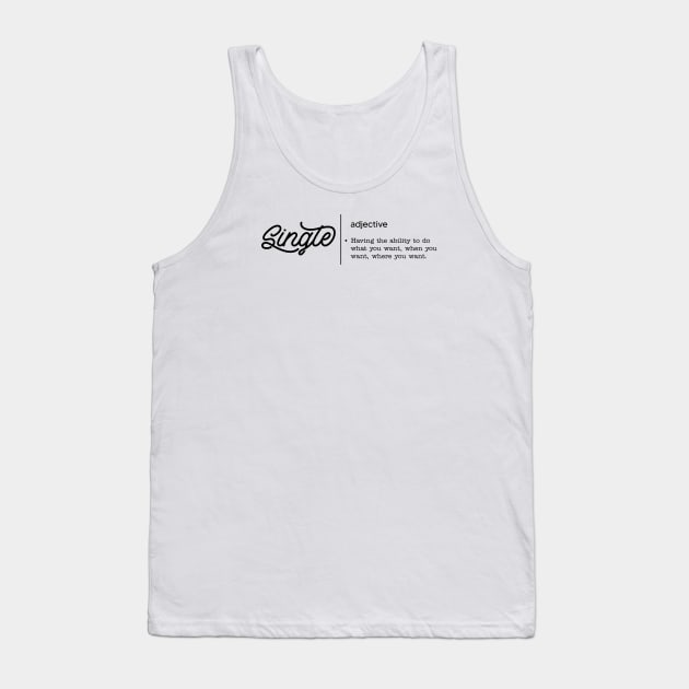 Single Adjective Anti Valentine Club Singles Club Tank Top by Pop Cult Store